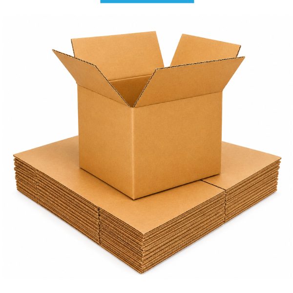 20x20x20 cm tek oluklu 4 mm kraft karton koli, 10'lu paket